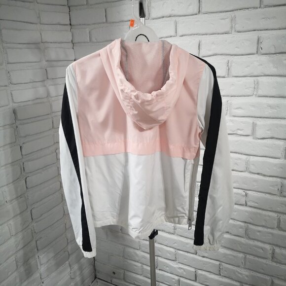 Hollister Ladies Size XS Pink White & Black Athletic Hooded Jacket - Picture 2 of 14